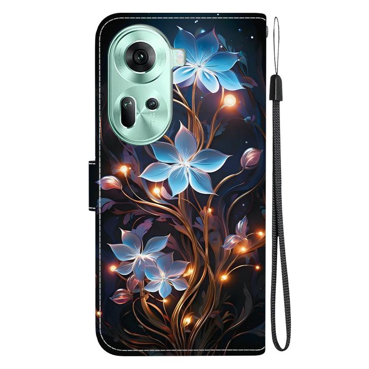 For OPPO Reno11 Global Crystal Texture Colored Drawing Leather Phone Case