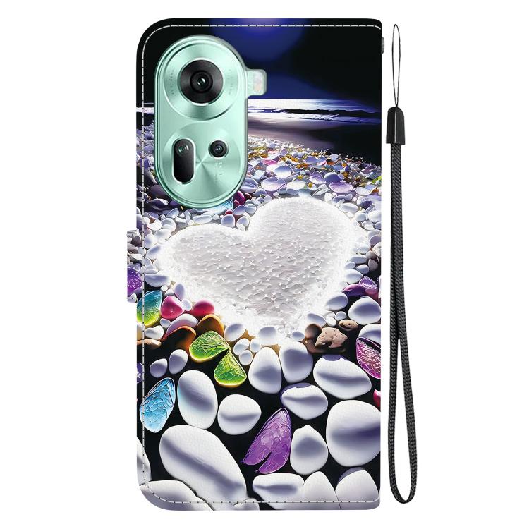 For OPPO Reno11 Global Crystal Texture Colored Drawing Leather Phone Case