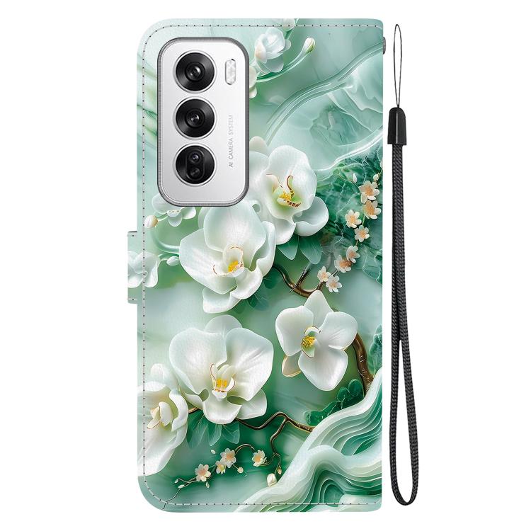 For OPPO Reno12 5G Global Crystal Texture Colored Drawing Leather Phone Case