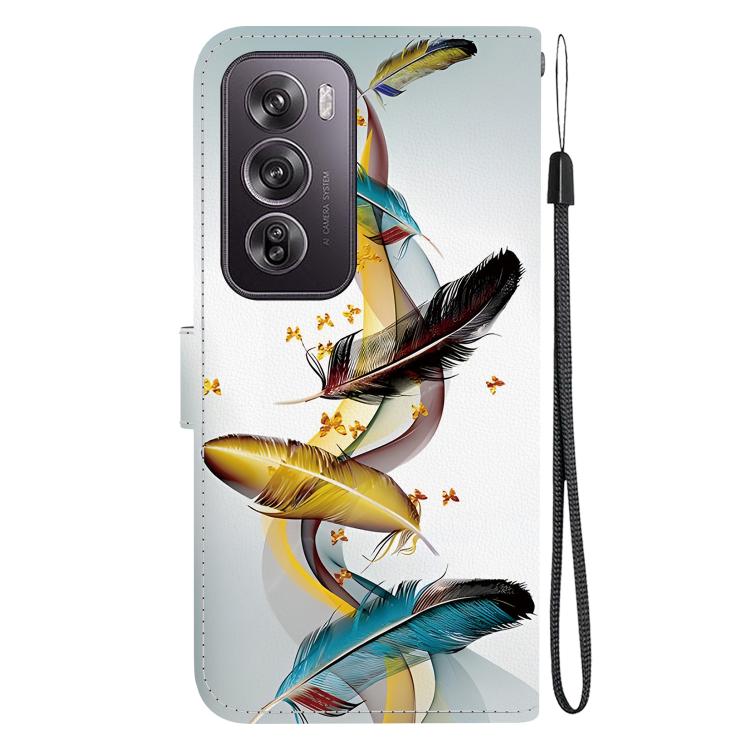 For OPPO Reno12 Pro 5G Global Crystal Texture Colored Drawing Leather Phone Case