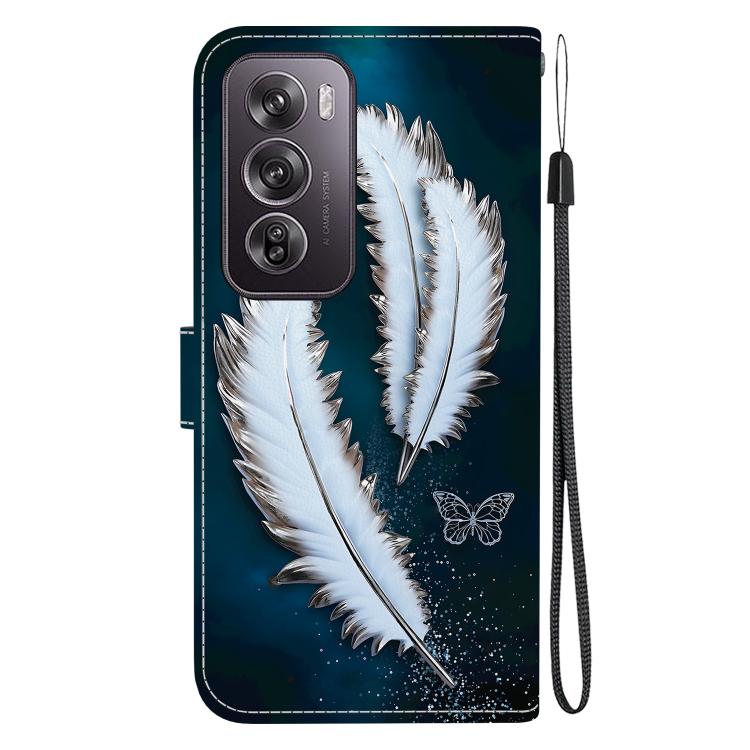 For OPPO Reno12 Pro 5G Global Crystal Texture Colored Drawing Leather Phone Case