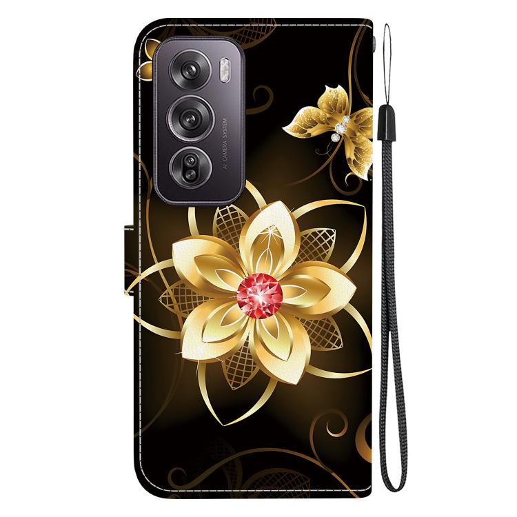 For OPPO Reno12 Pro 5G Global Crystal Texture Colored Drawing Leather Phone Case