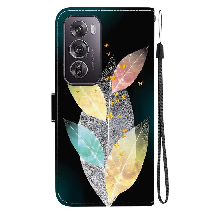 For OPPO Reno12 Pro 5G Global Crystal Texture Colored Drawing Leather Phone Case