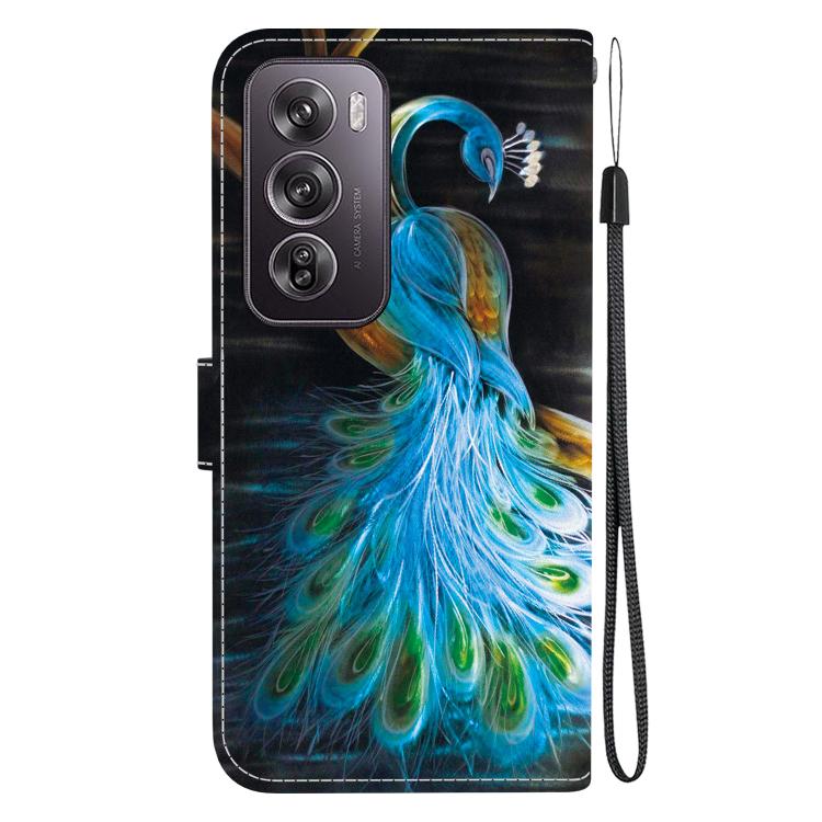For OPPO Reno12 Pro 5G Global Crystal Texture Colored Drawing Leather Phone Case
