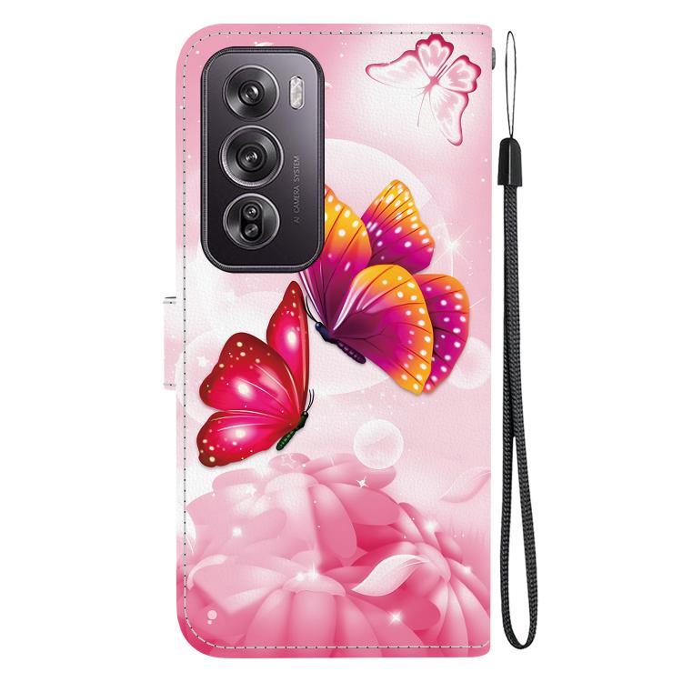 For OPPO Reno12 Pro 5G Global Crystal Texture Colored Drawing Leather Phone Case
