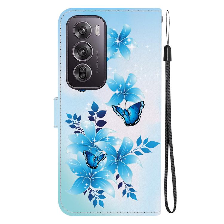 For OPPO Reno12 Pro 5G Global Crystal Texture Colored Drawing Leather Phone Case
