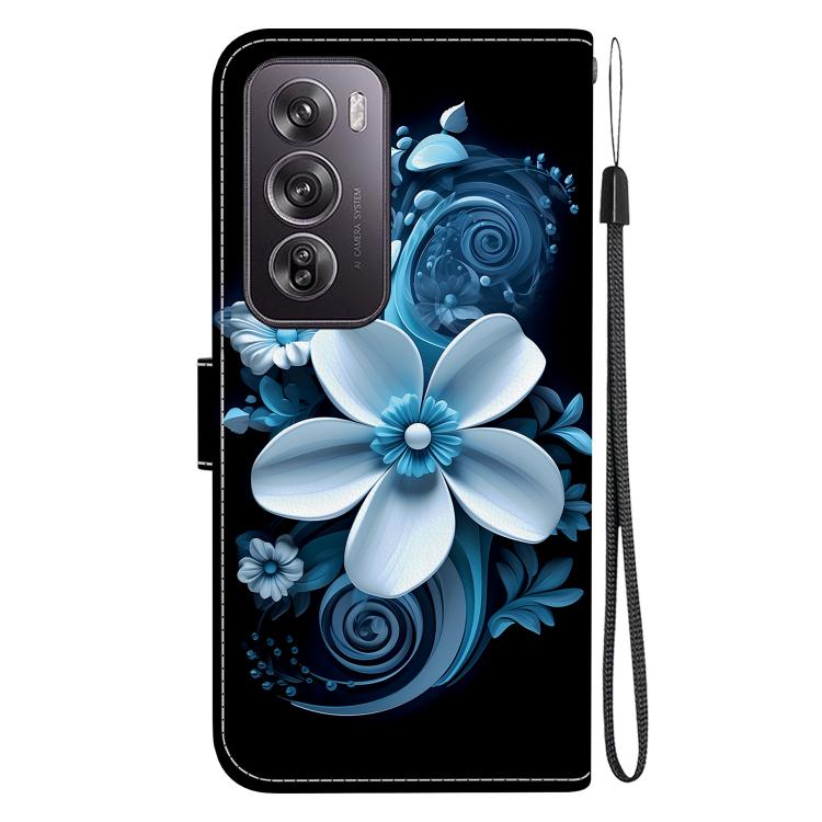 For OPPO Reno12 Pro 5G Global Crystal Texture Colored Drawing Leather Phone Case