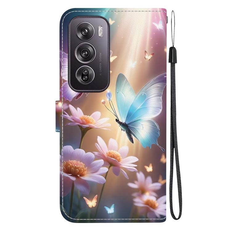 For OPPO Reno12 Pro 5G Global Crystal Texture Colored Drawing Leather Phone Case