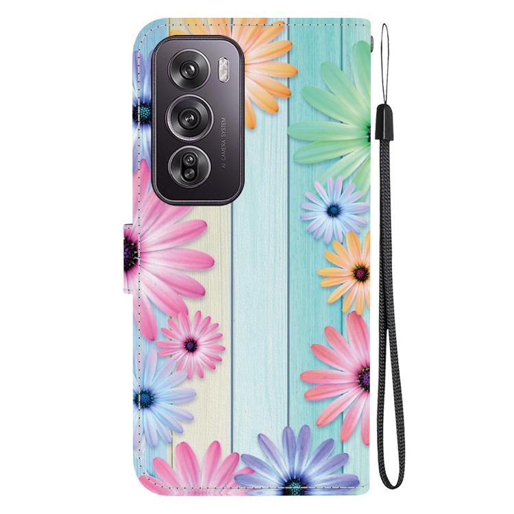 For OPPO Reno12 Pro 5G Global Crystal Texture Colored Drawing Leather Phone Case