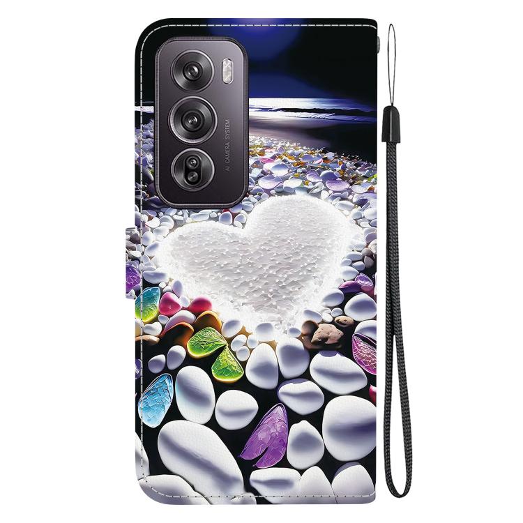 For OPPO Reno12 Pro 5G Global Crystal Texture Colored Drawing Leather Phone Case