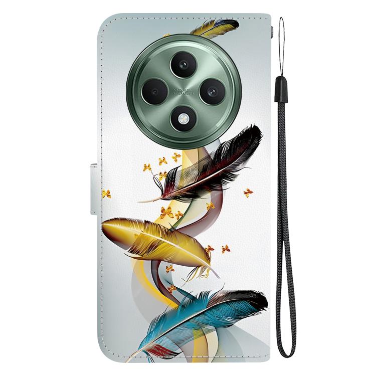 For OPPO Reno12 F 5G Crystal Texture Colored Drawing Leather Phone Case