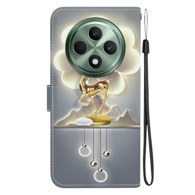 For OPPO Reno12 F 5G Crystal Texture Colored Drawing Leather Phone Case