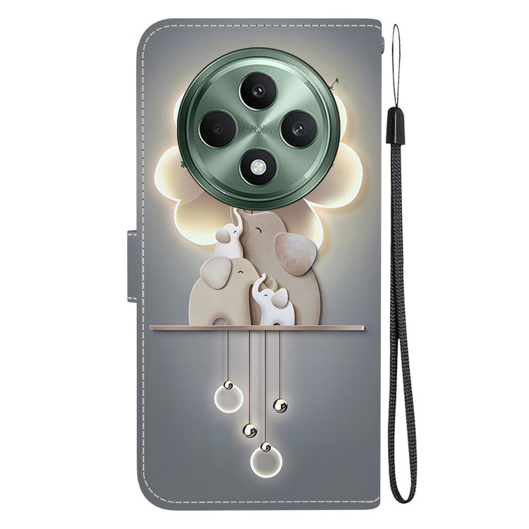 For OPPO Reno12 F 5G Crystal Texture Colored Drawing Leather Phone Case