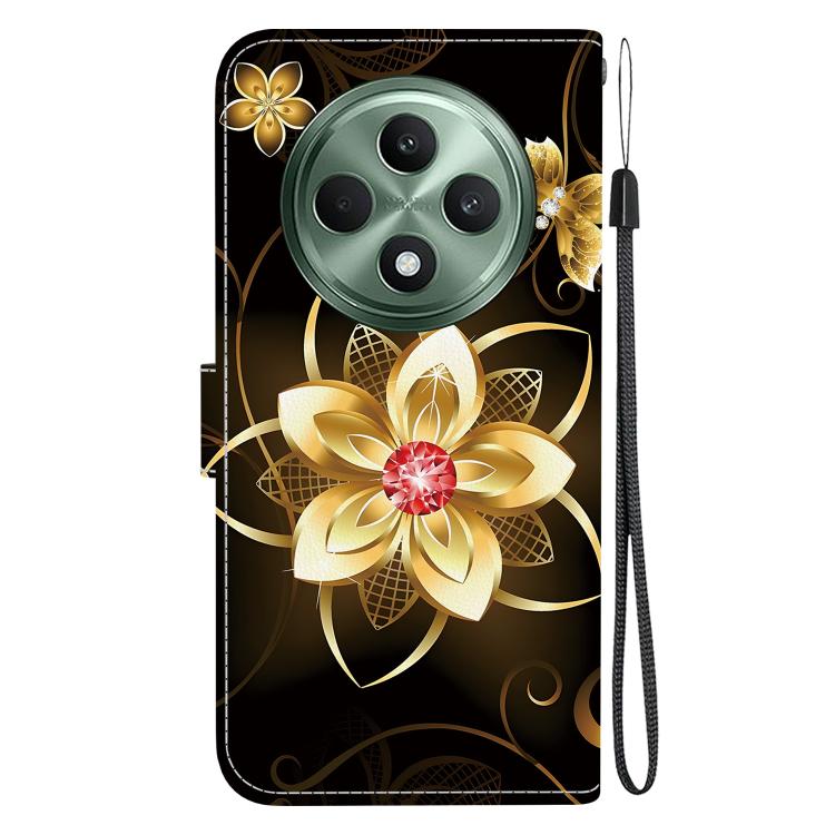 For OPPO Reno12 F 5G Crystal Texture Colored Drawing Leather Phone Case