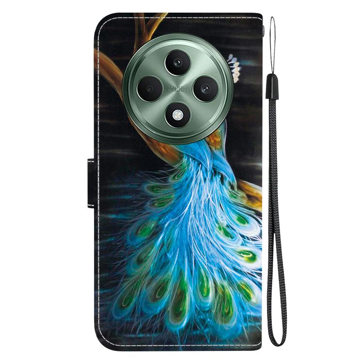 For OPPO Reno12 F 5G Crystal Texture Colored Drawing Leather Phone Case