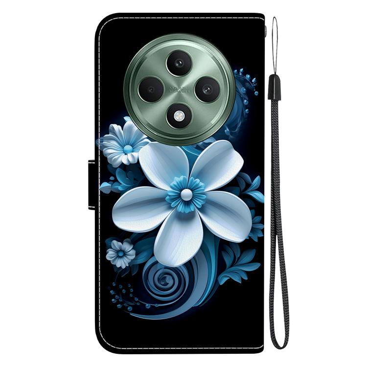 For OPPO Reno12 F 5G Crystal Texture Colored Drawing Leather Phone Case