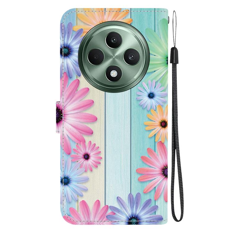 For OPPO Reno12 F 5G Crystal Texture Colored Drawing Leather Phone Case