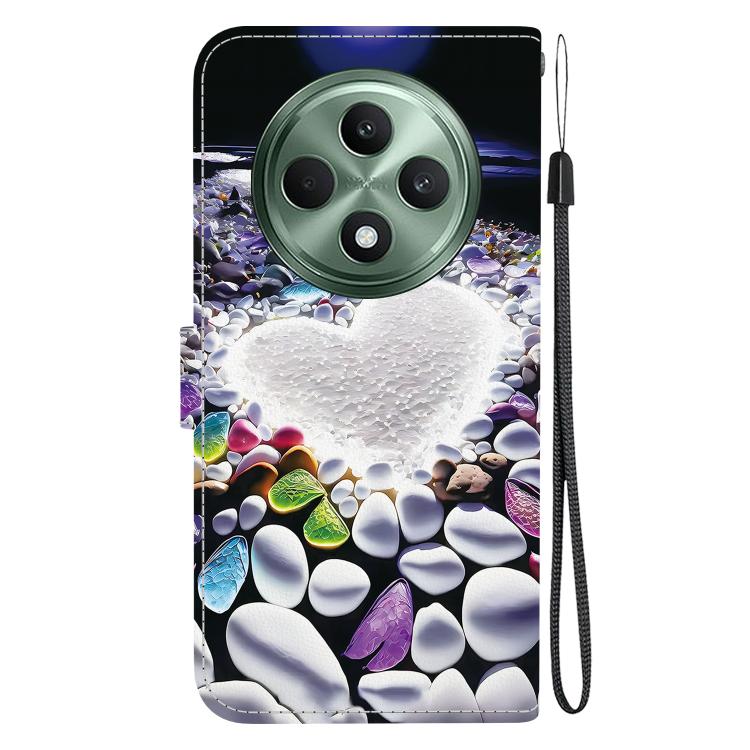 For OPPO Reno12 F 5G Crystal Texture Colored Drawing Leather Phone Case