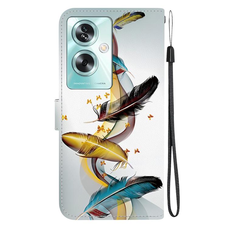 For OPPO A79 Global Crystal Texture Colored Drawing Leather Phone Case