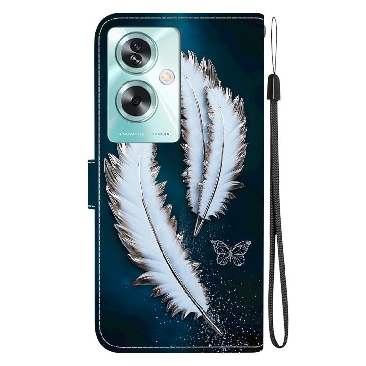 For OPPO A79 Global Crystal Texture Colored Drawing Leather Phone Case