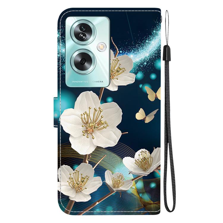For OPPO A79 Global Crystal Texture Colored Drawing Leather Phone Case