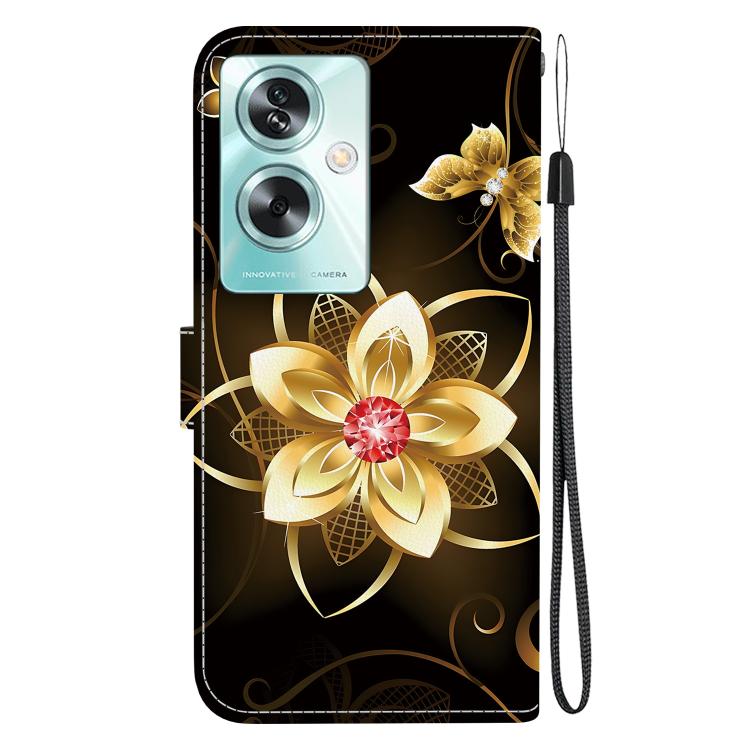 For OPPO A79 Global Crystal Texture Colored Drawing Leather Phone Case