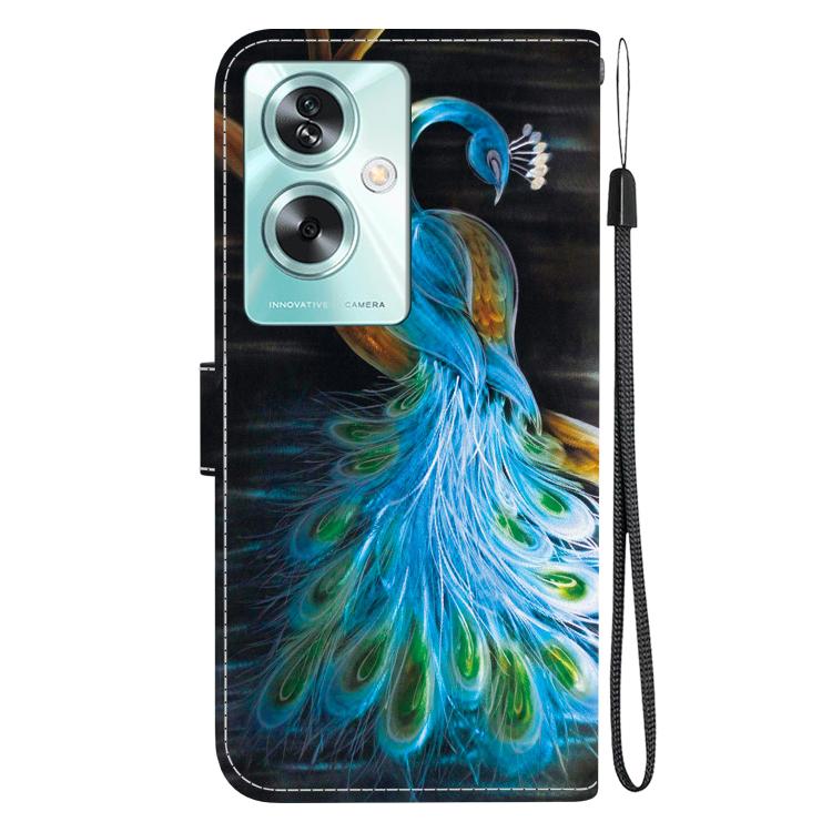 For OPPO A79 Global Crystal Texture Colored Drawing Leather Phone Case
