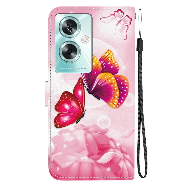For OPPO A79 Global Crystal Texture Colored Drawing Leather Phone Case