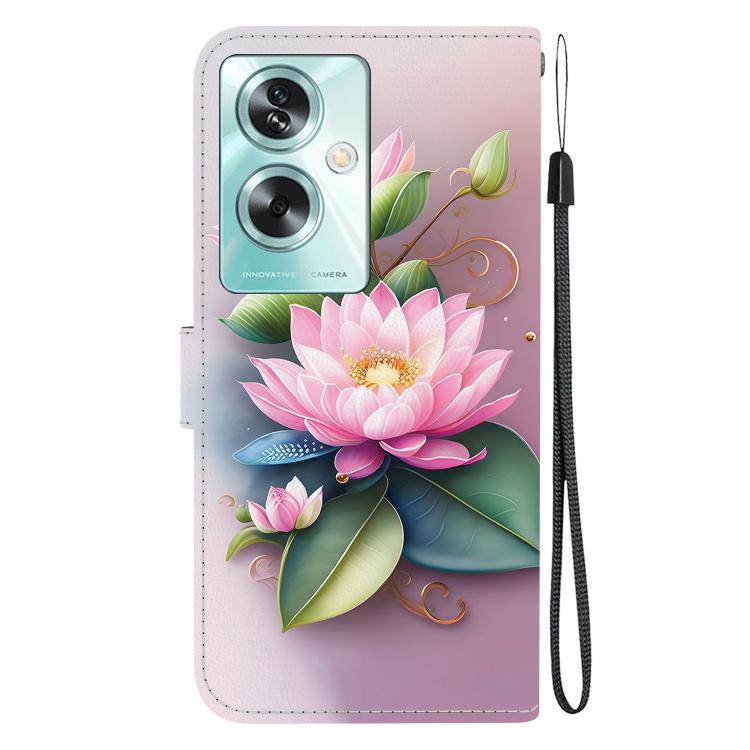 For OPPO A79 Global Crystal Texture Colored Drawing Leather Phone Case