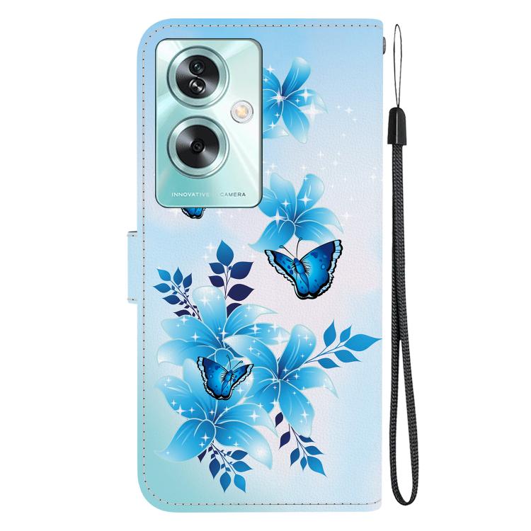 For OPPO A79 Global Crystal Texture Colored Drawing Leather Phone Case