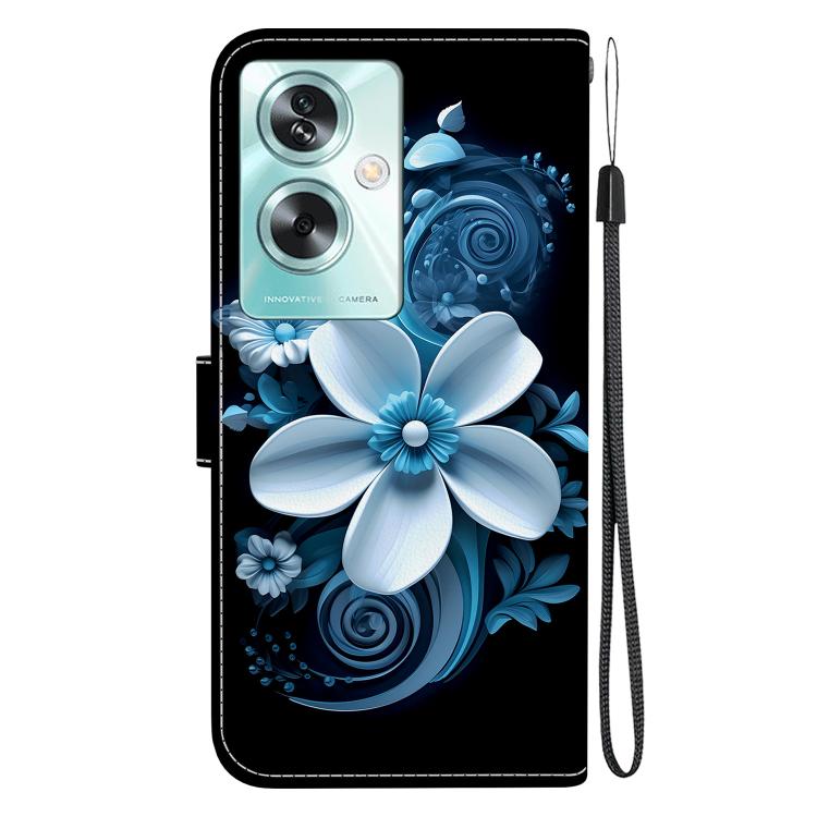 For OPPO A79 Global Crystal Texture Colored Drawing Leather Phone Case