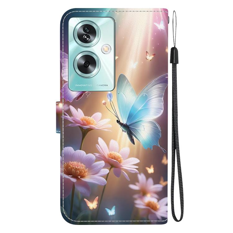 For OPPO A79 Global Crystal Texture Colored Drawing Leather Phone Case