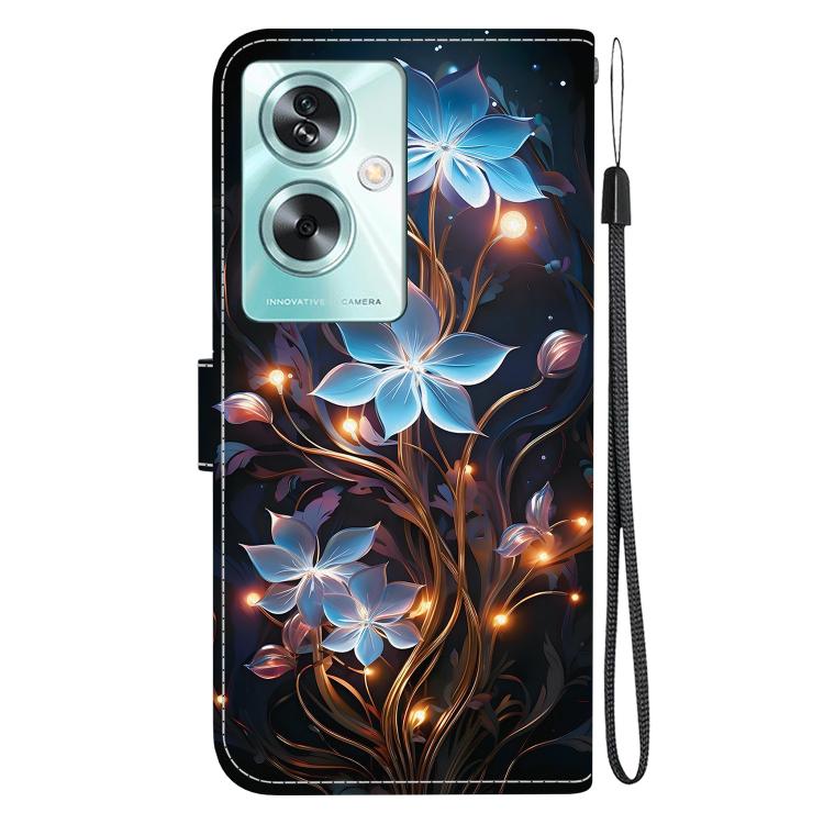 For OPPO A79 Global Crystal Texture Colored Drawing Leather Phone Case