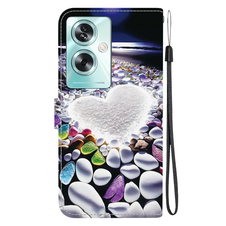 For OPPO A79 Global Crystal Texture Colored Drawing Leather Phone Case