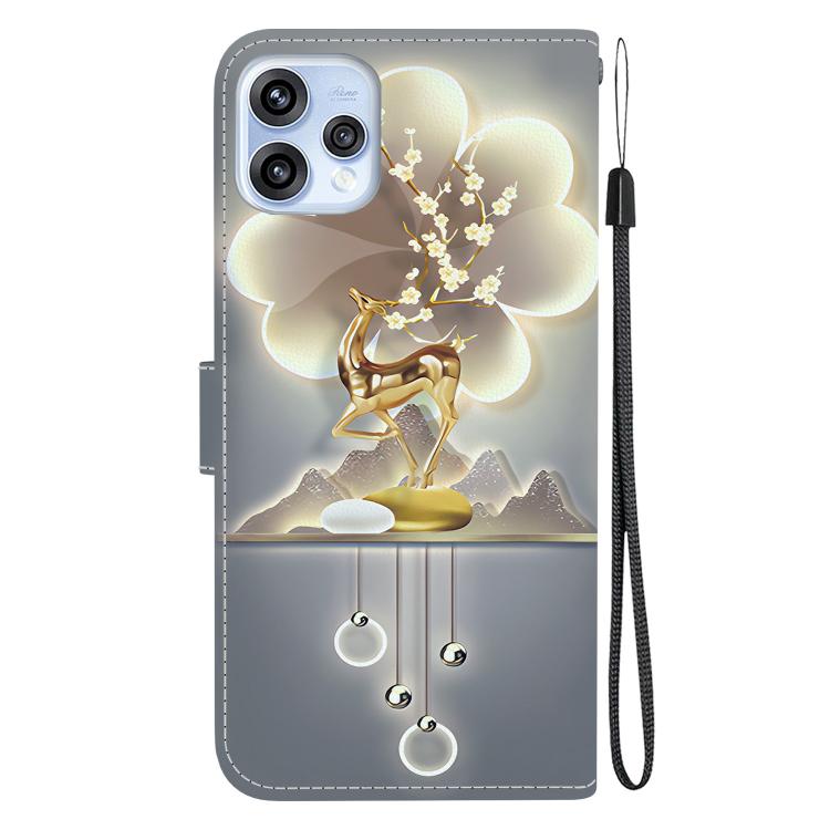 For OPPO Reno15 5G Global Crystal Texture Colored Drawing Leather Phone Case