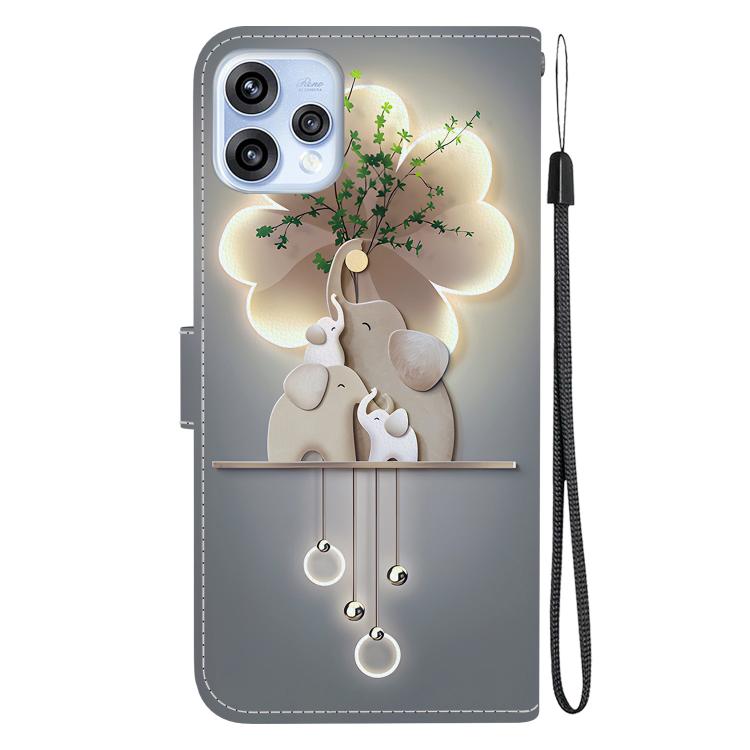 For OPPO Reno15 5G Global Crystal Texture Colored Drawing Leather Phone Case