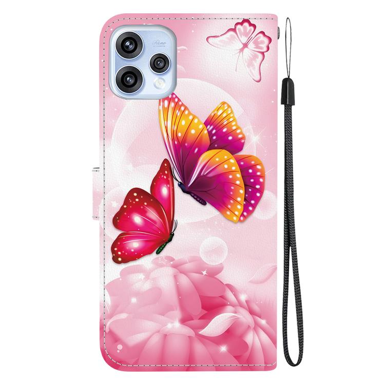 For OPPO Reno15 5G Global Crystal Texture Colored Drawing Leather Phone Case