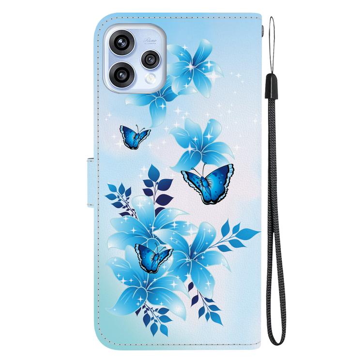 For OPPO Reno15 5G Global Crystal Texture Colored Drawing Leather Phone Case