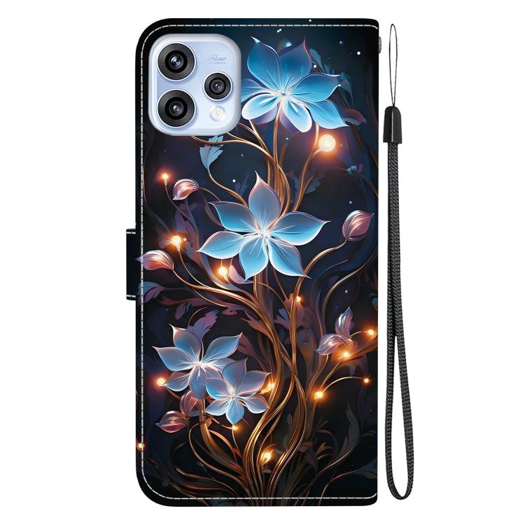 For OPPO Reno15 5G Global Crystal Texture Colored Drawing Leather Phone Case