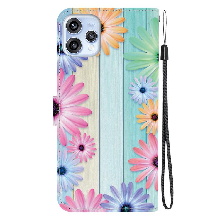 For OPPO Reno15 5G Global Crystal Texture Colored Drawing Leather Phone Case