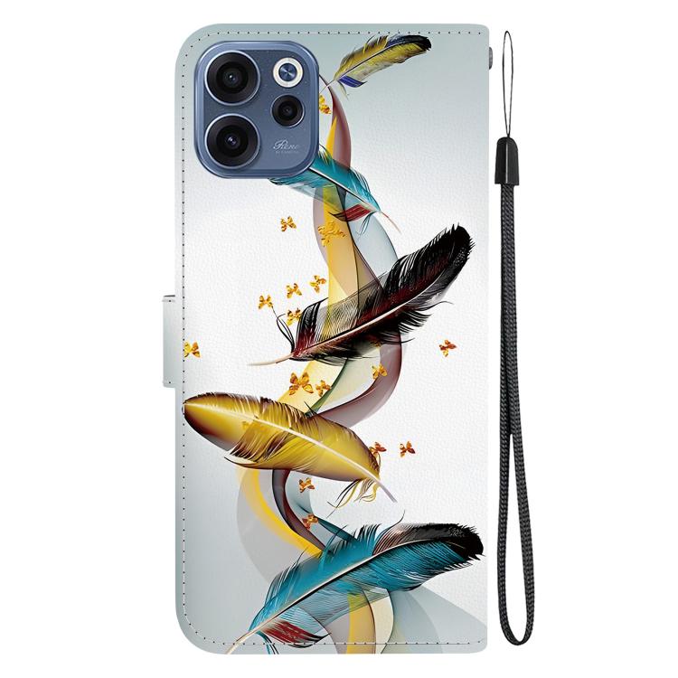 For OPPO Reno15 F 5G Global Crystal Texture Colored Drawing Leather Phone Case