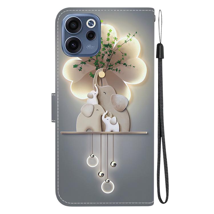 For OPPO Reno15 F 5G Global Crystal Texture Colored Drawing Leather Phone Case