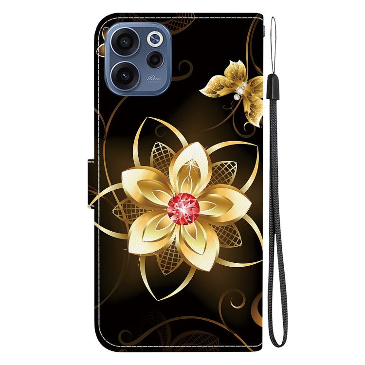 For OPPO Reno15 F 5G Global Crystal Texture Colored Drawing Leather Phone Case