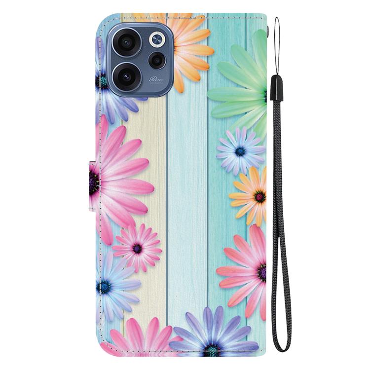 For OPPO Reno15 F 5G Global Crystal Texture Colored Drawing Leather Phone Case