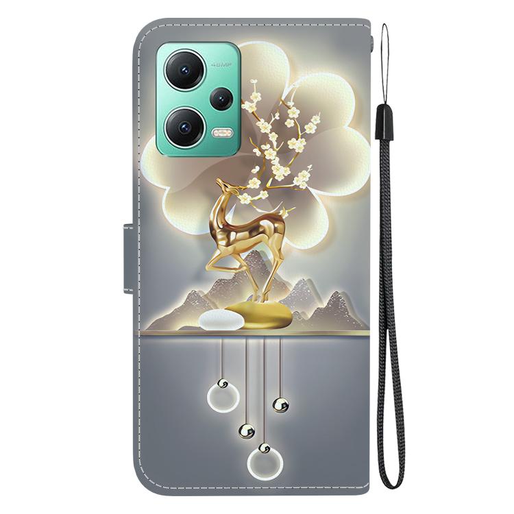 For Redmi Note 12 5G / Poco X5 Crystal Texture Colored Drawing Leather Phone Case