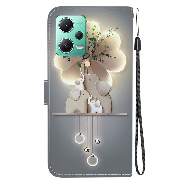 For Redmi Note 12 5G / Poco X5 Crystal Texture Colored Drawing Leather Phone Case