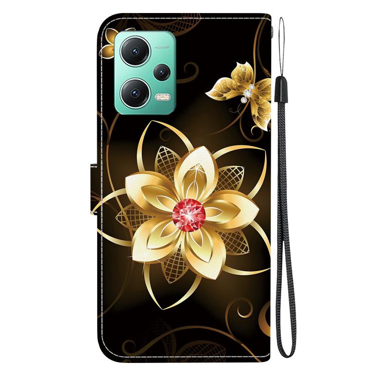 For Redmi Note 12 5G / Poco X5 Crystal Texture Colored Drawing Leather Phone Case