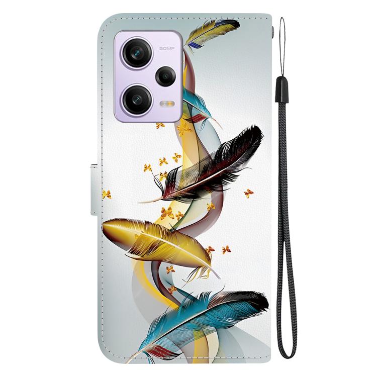 For Redmi Note 12 Pro / Poco X5 Pro Crystal Texture Colored Drawing Leather Phone Case