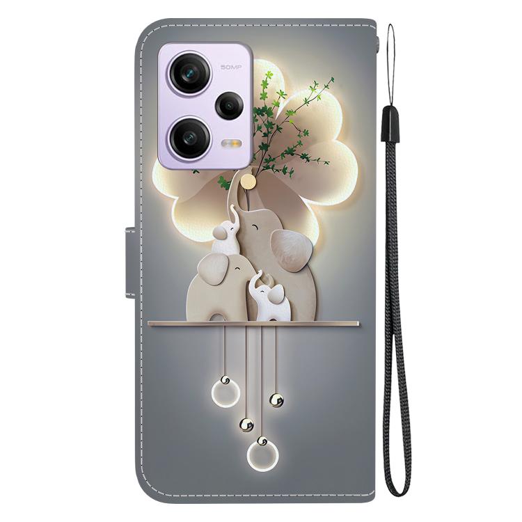 For Redmi Note 12 Pro / Poco X5 Pro Crystal Texture Colored Drawing Leather Phone Case