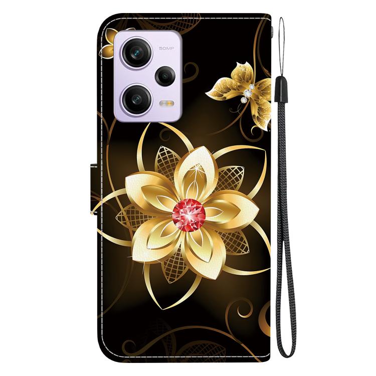 For Redmi Note 12 Pro / Poco X5 Pro Crystal Texture Colored Drawing Leather Phone Case